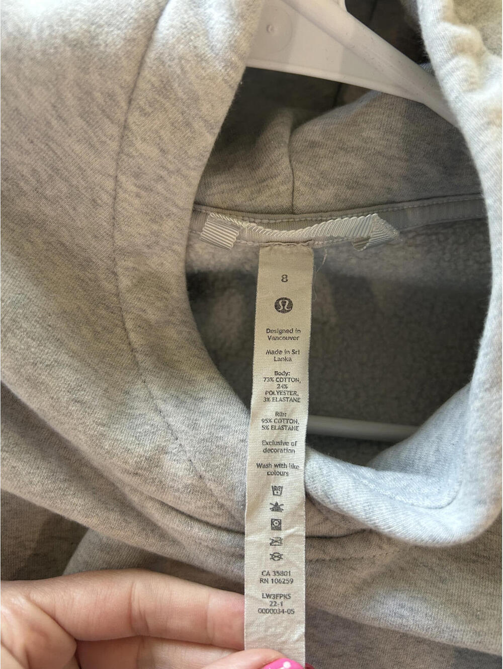 Lululemon Hoodie Heathered Gray size 8